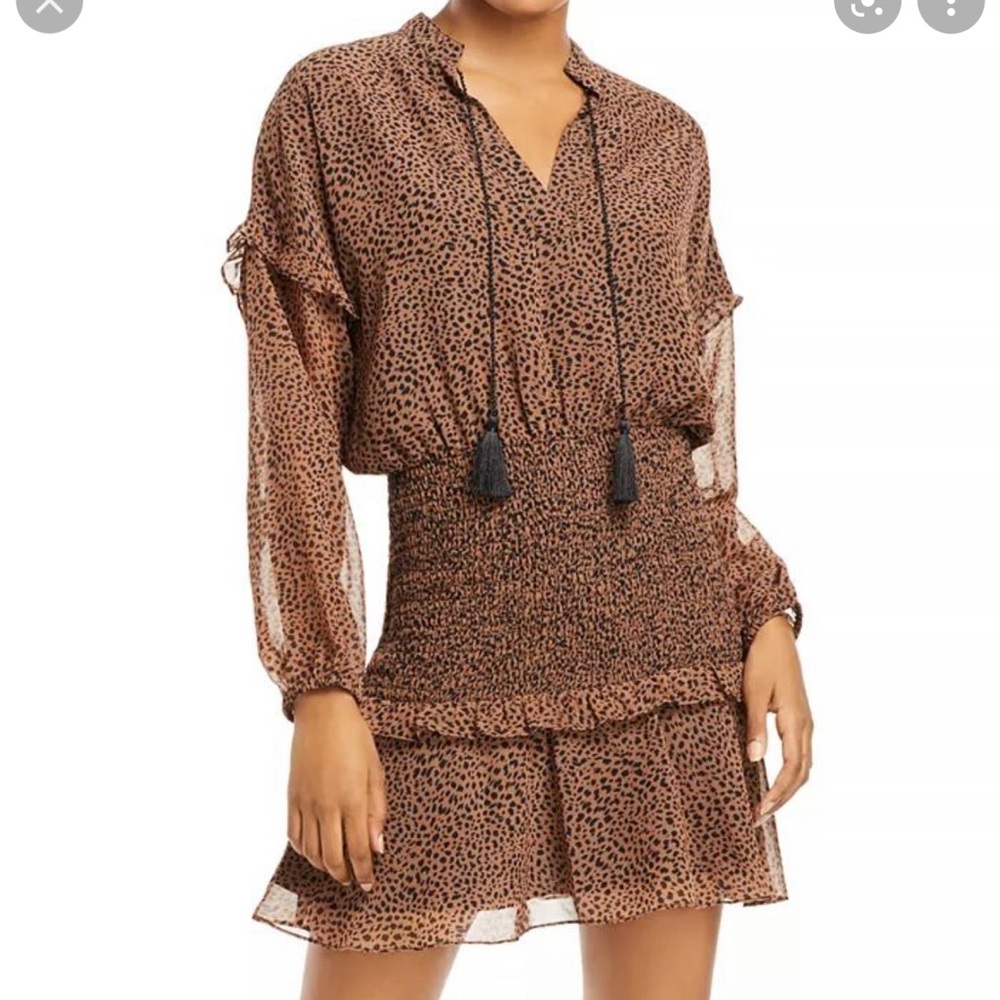 Aqua leopard dress